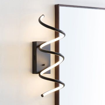 Scribble 7" Modern Metal Integrated LED Vanity Light Sconce - JONATHAN Y